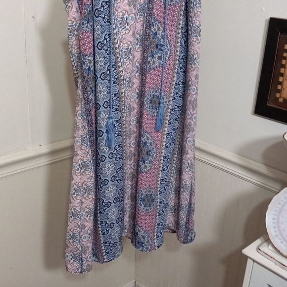 ❄️ PINK ROSE PASTEL MINI DRESS NWOT SIZE LARGE - Picture 3 of 5